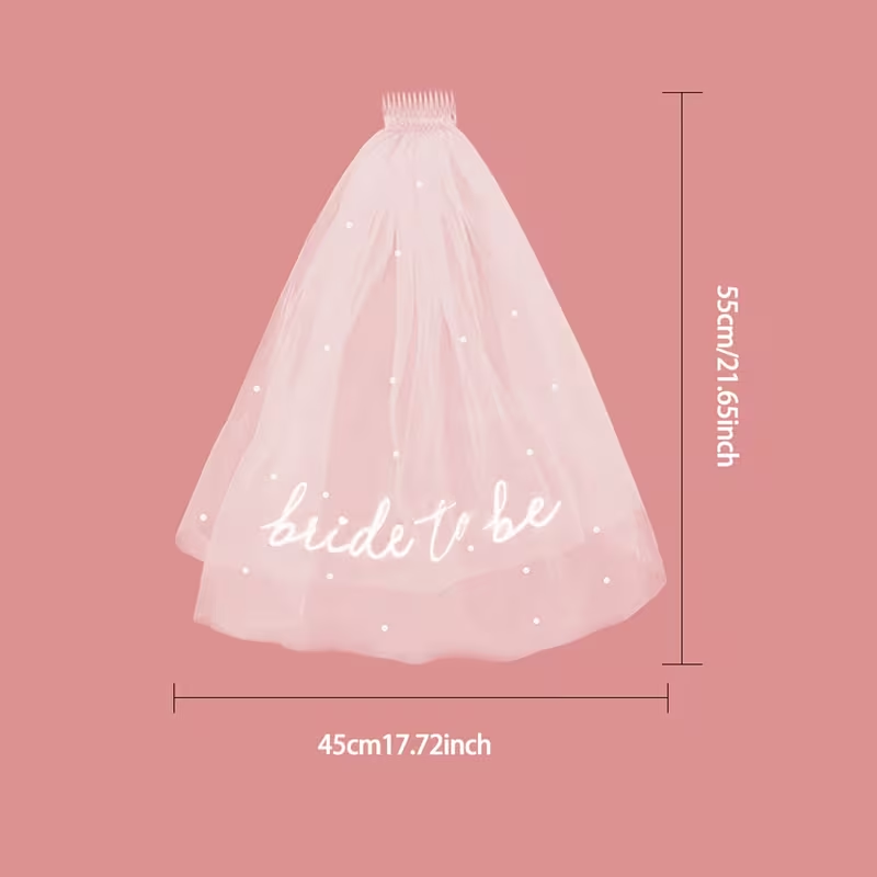 Bride To Be Pearl Veil – Elegant Bridal Party Essential
