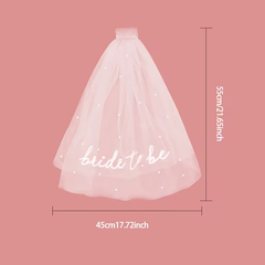 Bride To Be Pearl Veil – Elegant Bridal Party Essential
