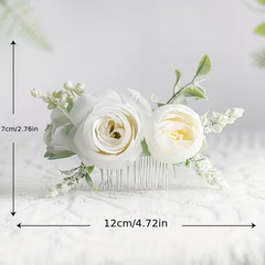 Ivory Rose Bridal Hair Comb