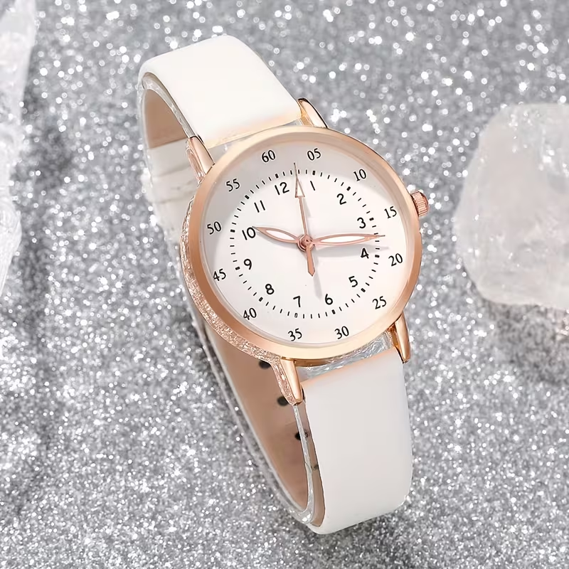 Luxury Watch & Pearl Jewelry Gift Set (4-Piece Bundle)