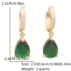 Luxury Emerald Green Teardrop Earrings
