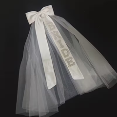 Bride Rhinestone Bow Veil