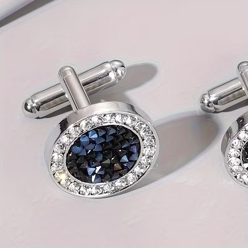 Luxury Navy Blue Stone Cufflinks