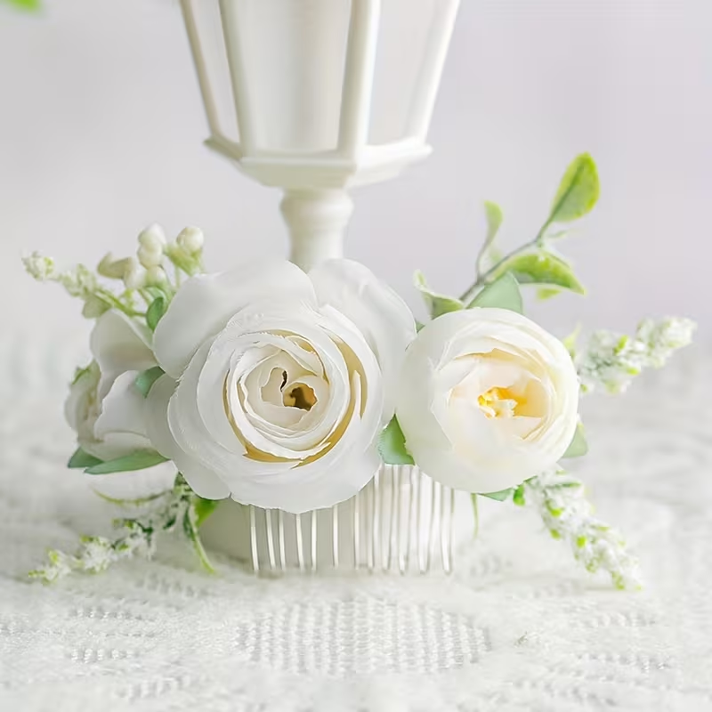 Ivory Rose Bridal Hair Comb