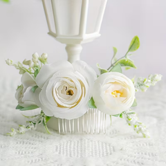 Ivory Rose Bridal Hair Comb
