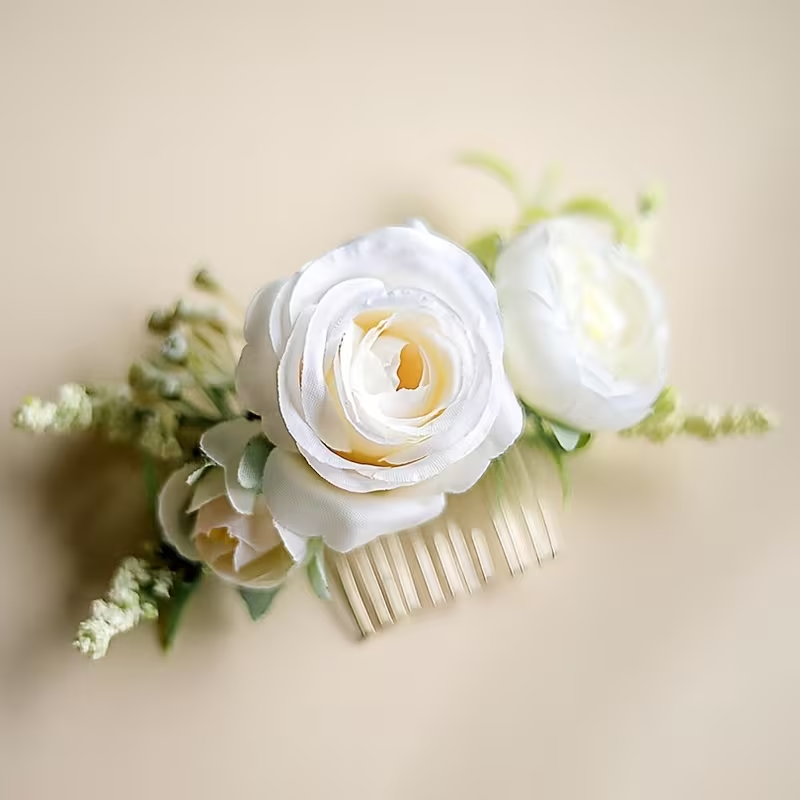 Ivory Rose Bridal Hair Comb