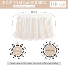 RENTAL ONLY!! Round Ivory Satin Tablecloth