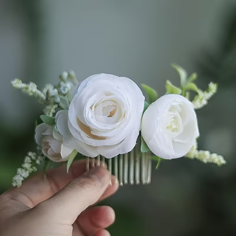 Ivory Rose Bridal Hair Comb