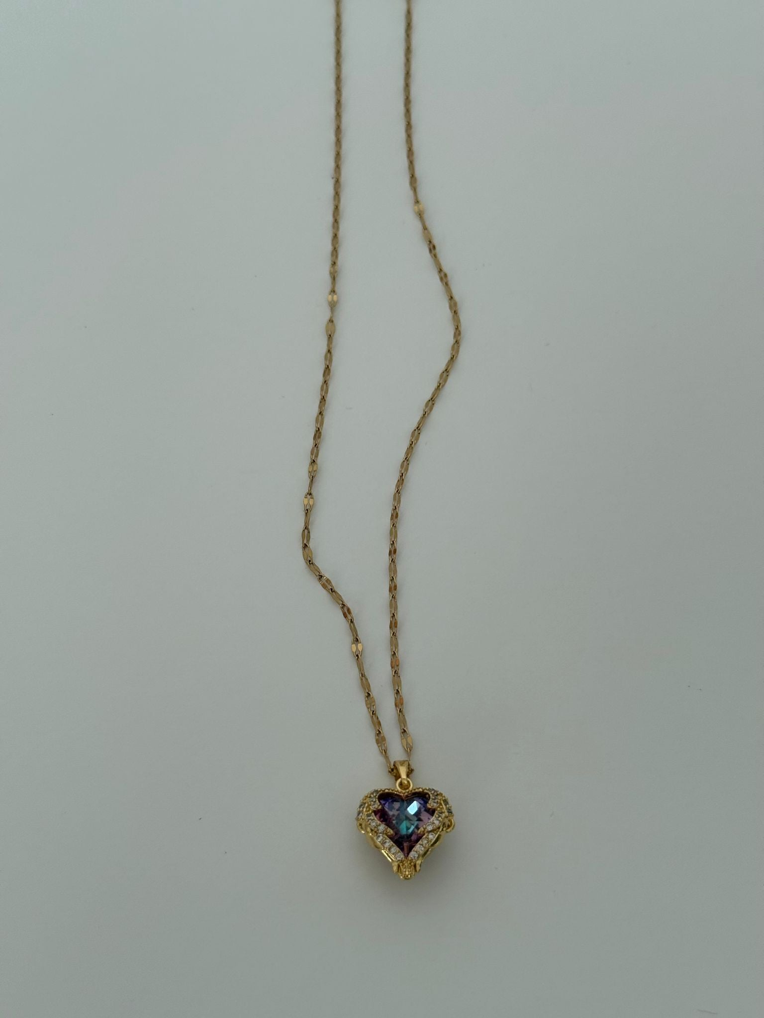 Purple Heart Pendant Necklace