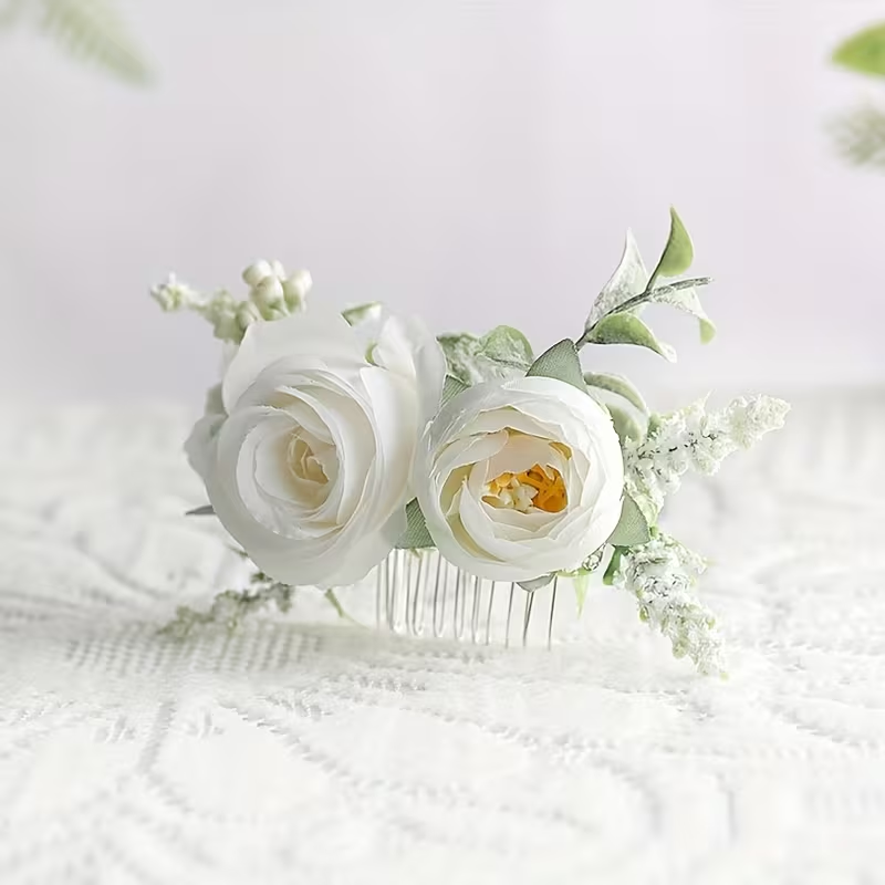Ivory Rose Bridal Hair Comb