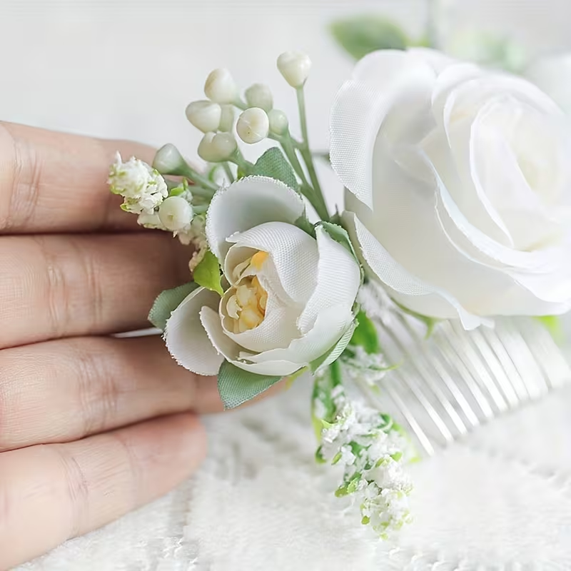Ivory Rose Bridal Hair Comb