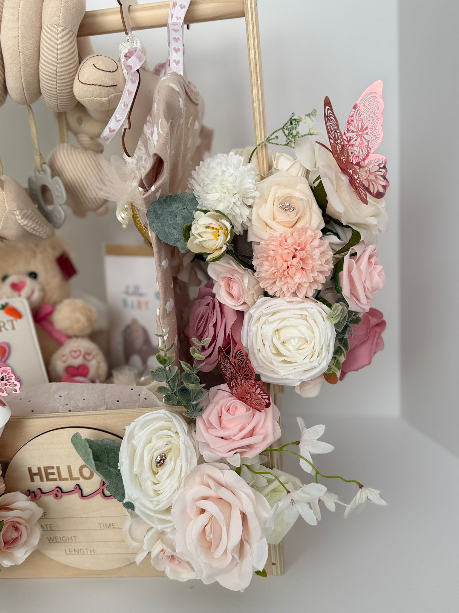 Luxury Baby Girl Gift Basket – “Hello Baby” Welcome Set
