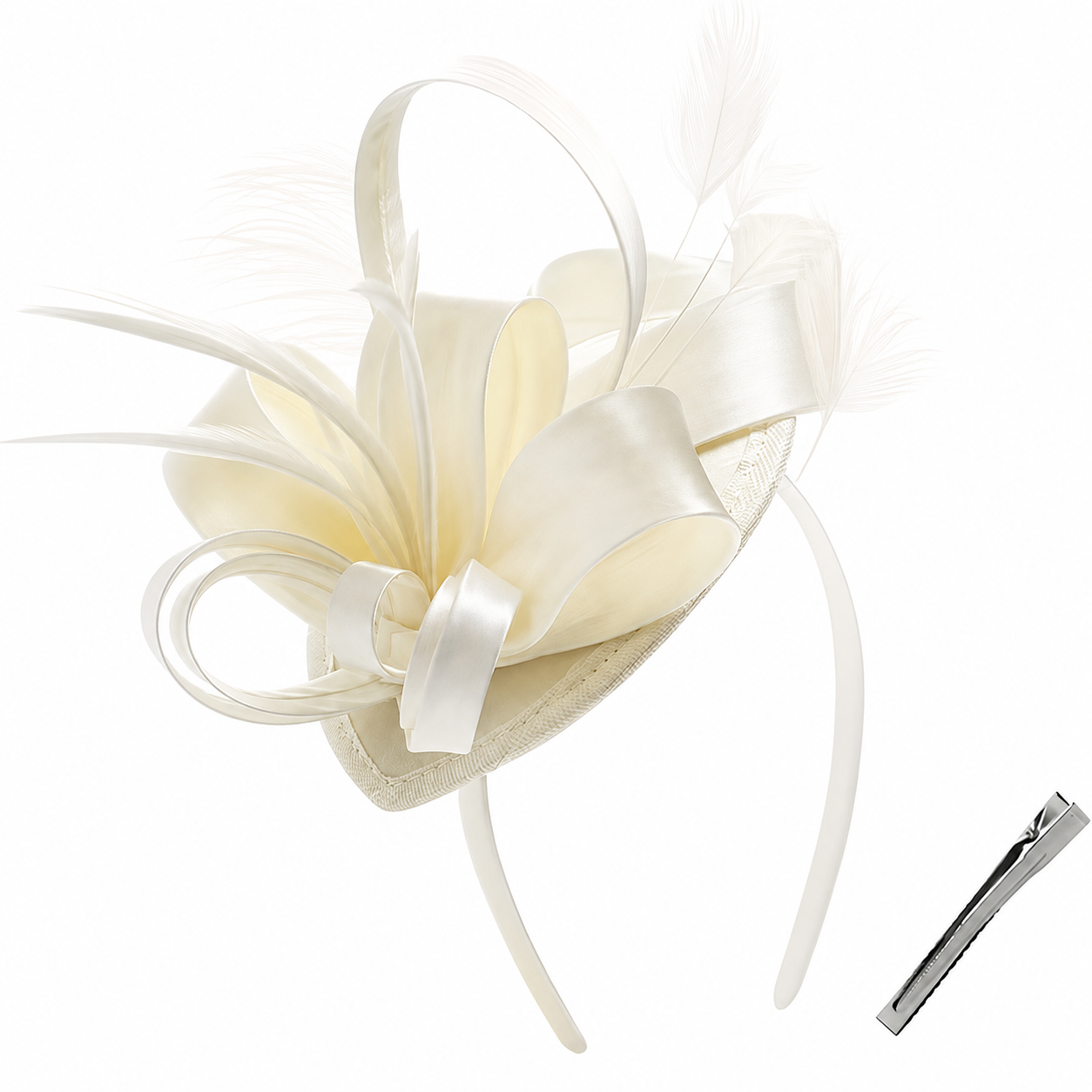 Elegant Ivory Fascinator Hat