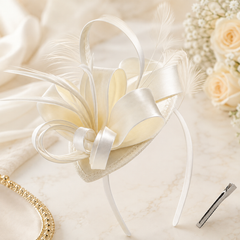 Elegant Ivory Fascinator Hat
