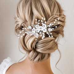 Bridal Hair Comb with Pearls & Crystals