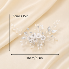 Bridal Hair Comb with Pearls & Crystals