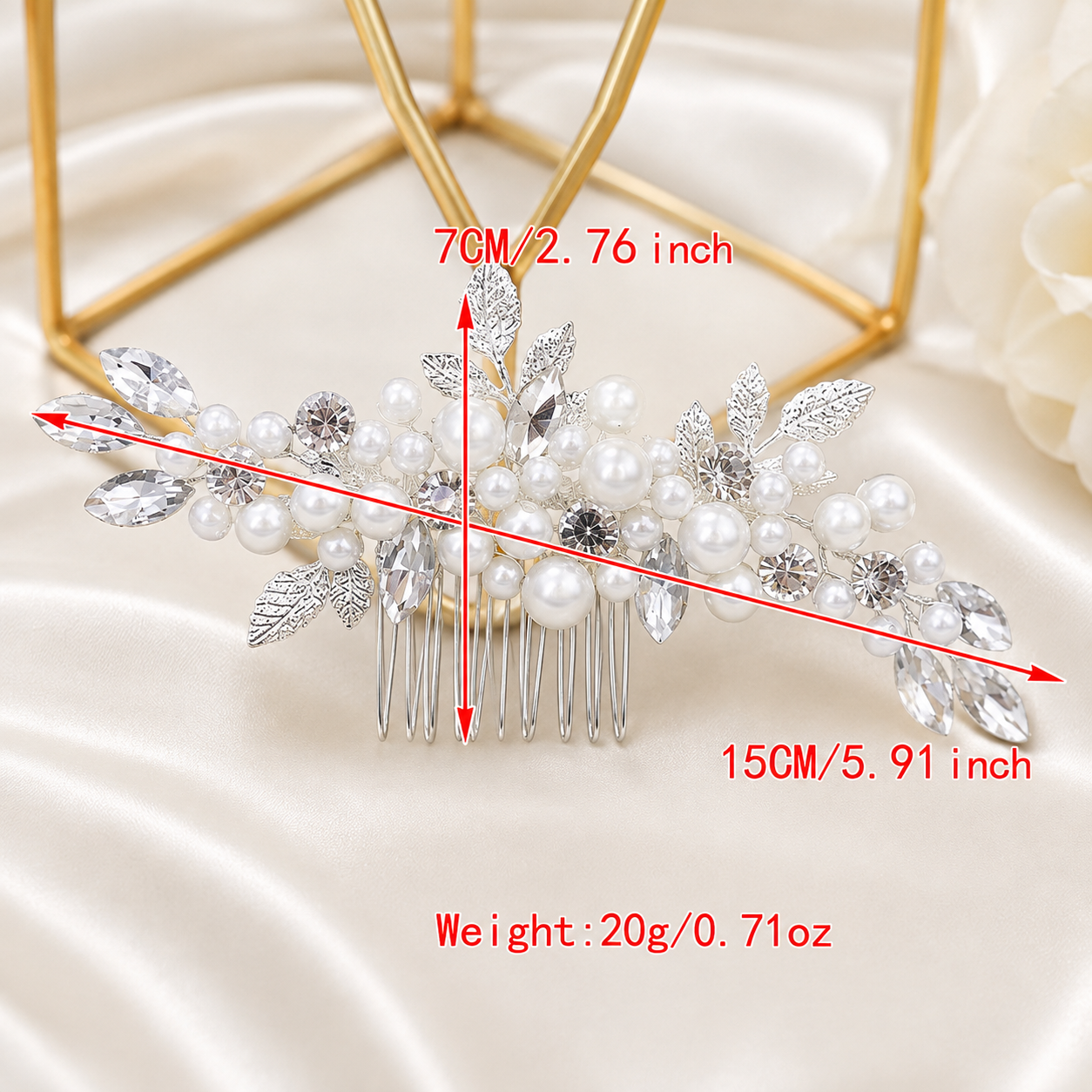 Luxury Pearl & Crystal Bridal Hair Comb
