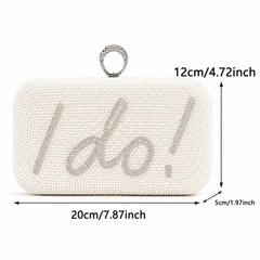 "I DO" Bridal Evening Clutch