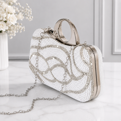 White Pearl Evening Clutch