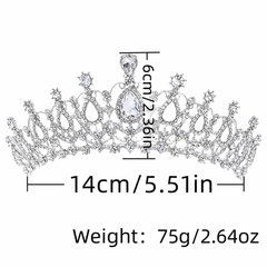 Luxury Crystal Bridal Jewelry Set with Tiara, Necklace & Earrings