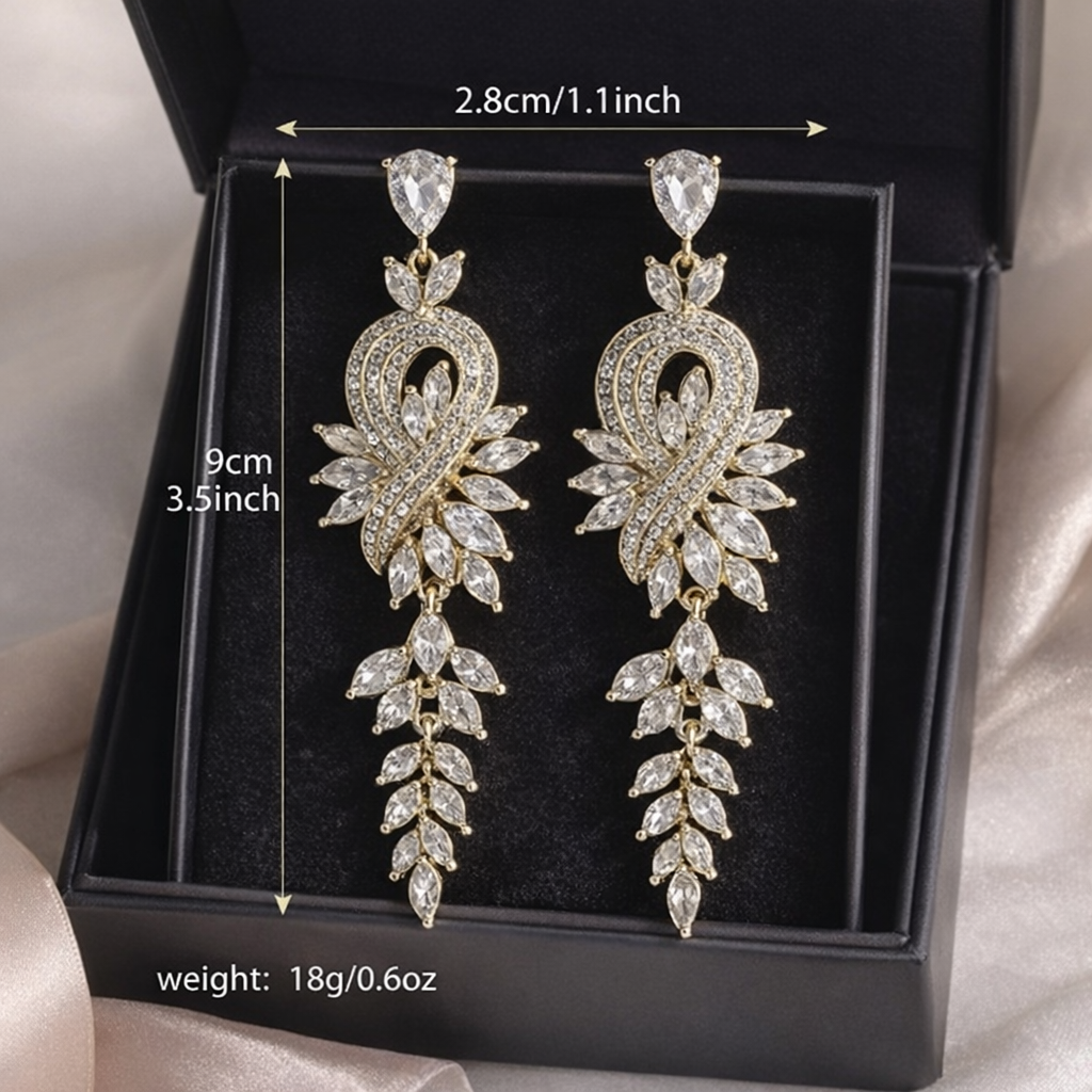 Luxury Crystal Chandelier Earrings