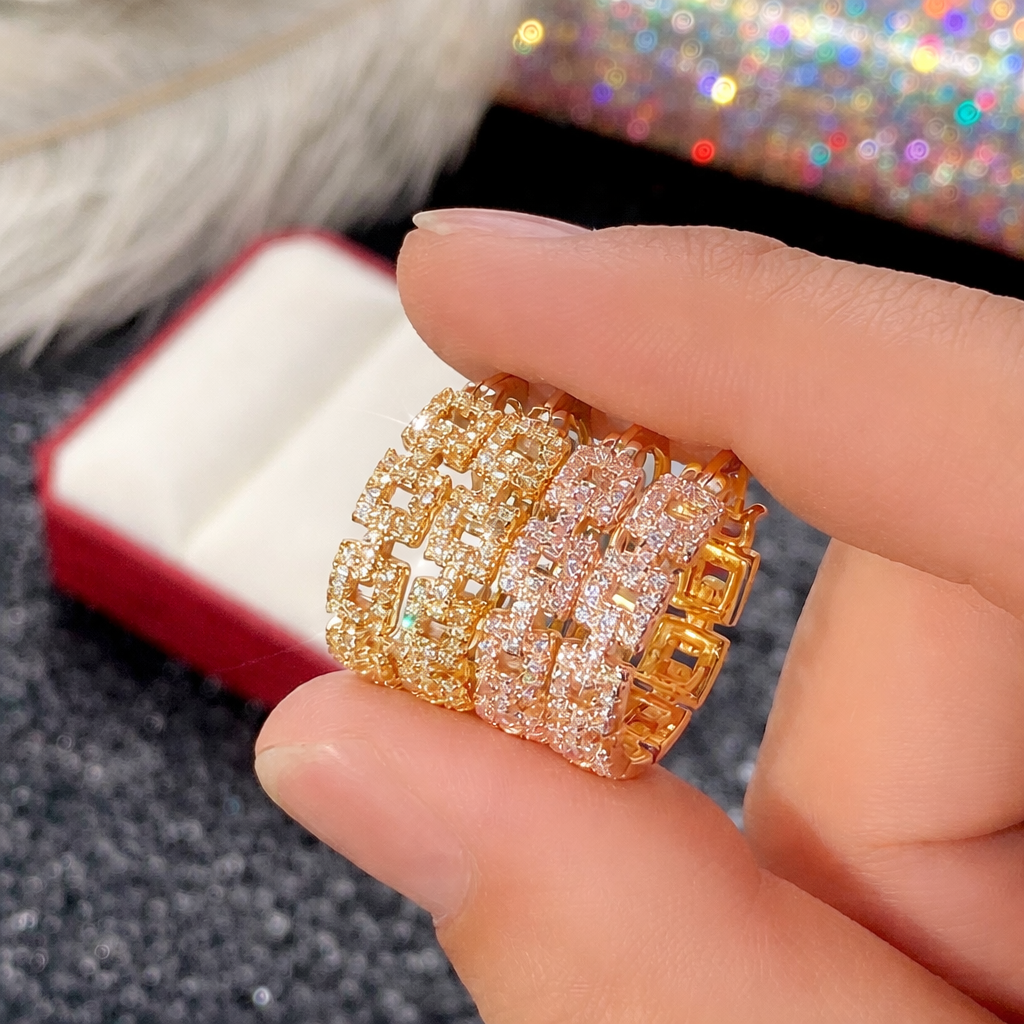 18K Gold Plated Crystal Hoop Earrings