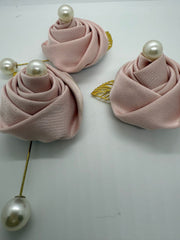 Blush Rose & Pearl Lapel
