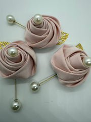 Blush Rose & Pearl Lapel