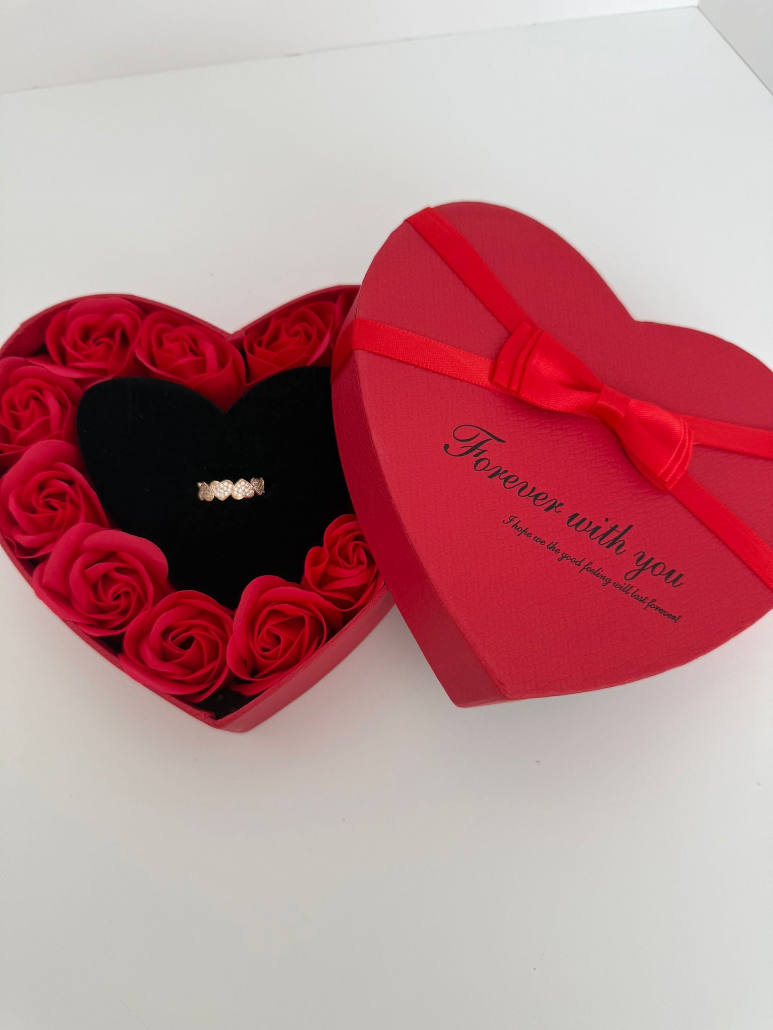 Heart Rose Box with Ring – Luxury Romantic Gift
