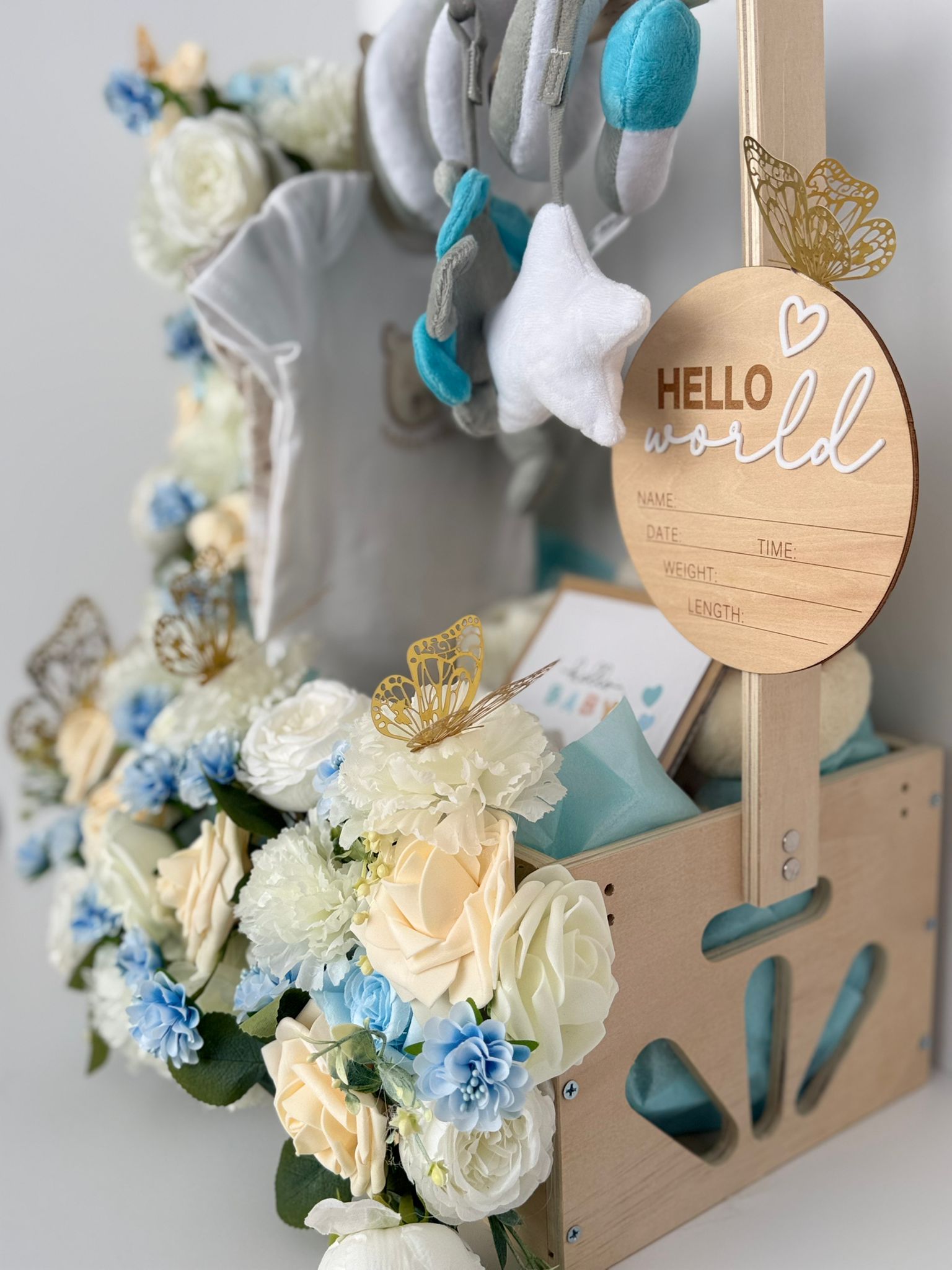 Luxury Baby Boy Welcome Gift Basket