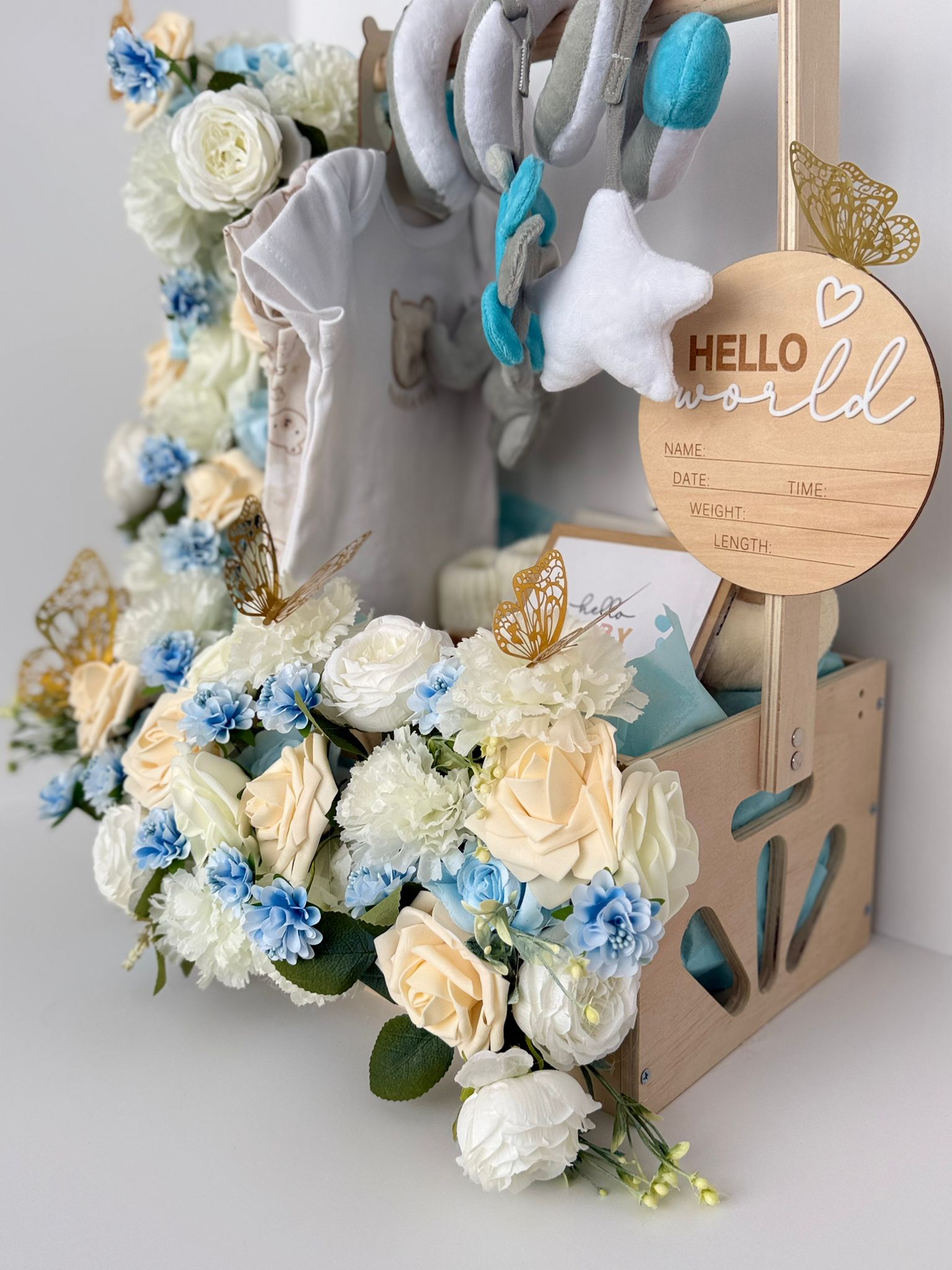 Luxury Baby Boy Welcome Gift Basket