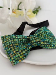 Emerald Rhinestone Luxury Bow Tie
