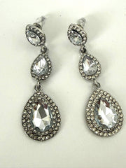 Luxury Triple Teardrop Crystal Earrings