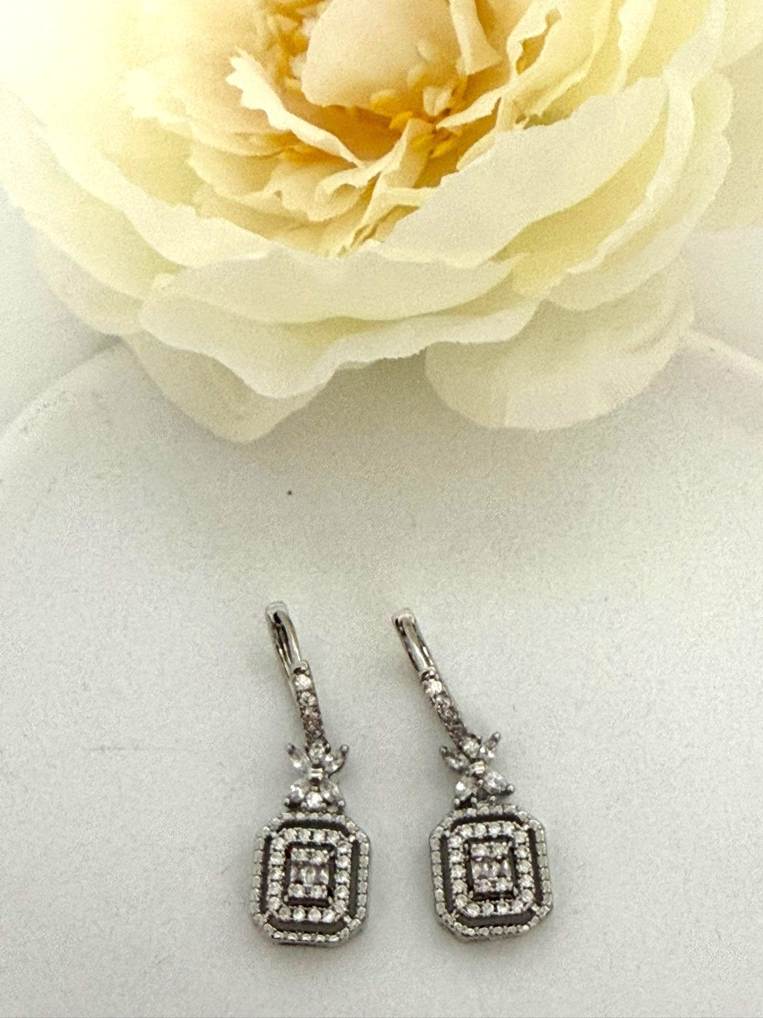 Luxury Geometric Crystal Drop Earrings