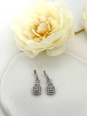 Luxury Geometric Crystal Drop Earrings