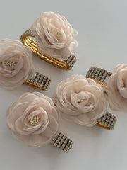 Luxury Ivory Floral Wrist Corsage Bracelet
