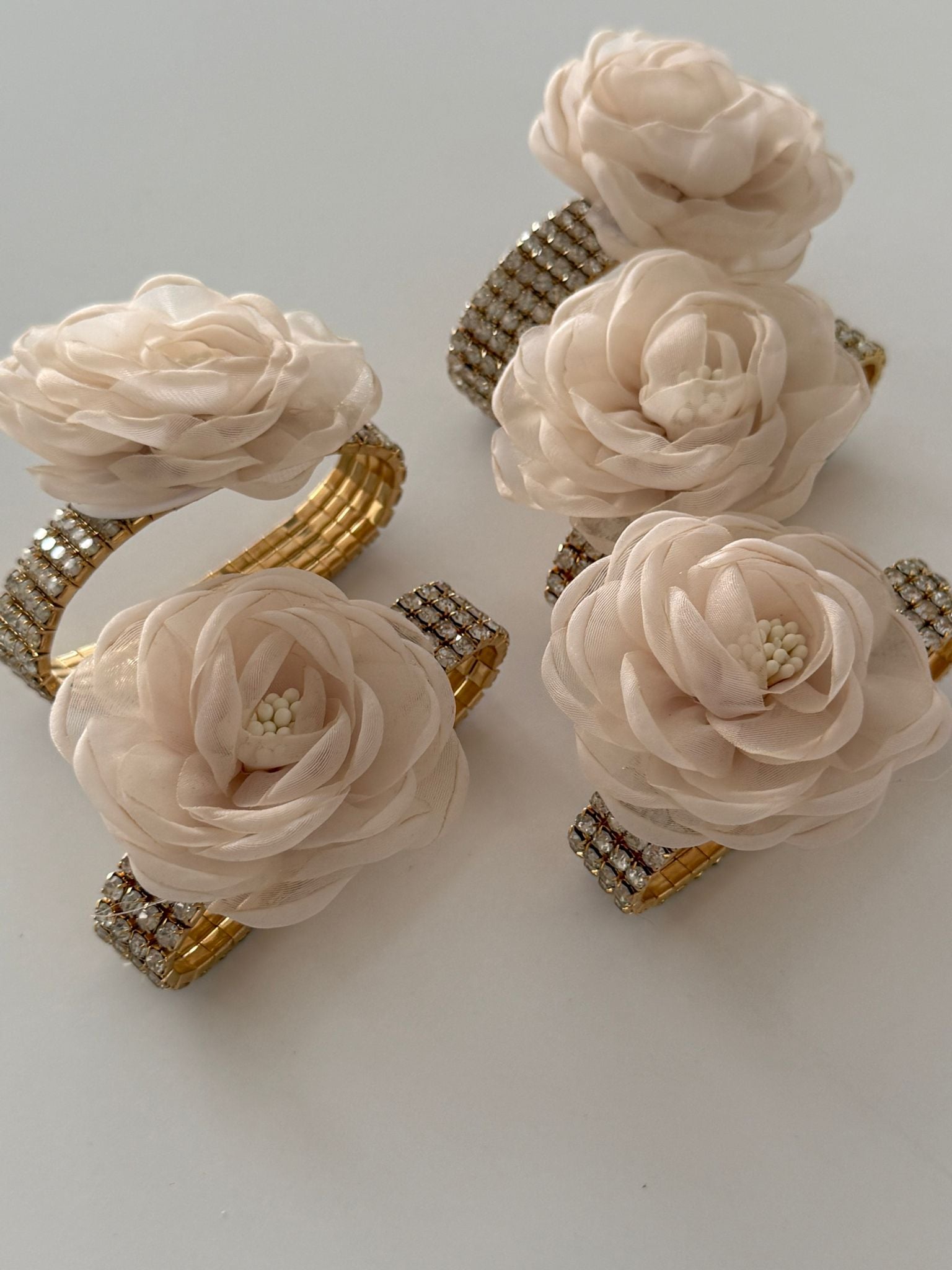 Luxury Ivory Floral Wrist Corsage Bracelet