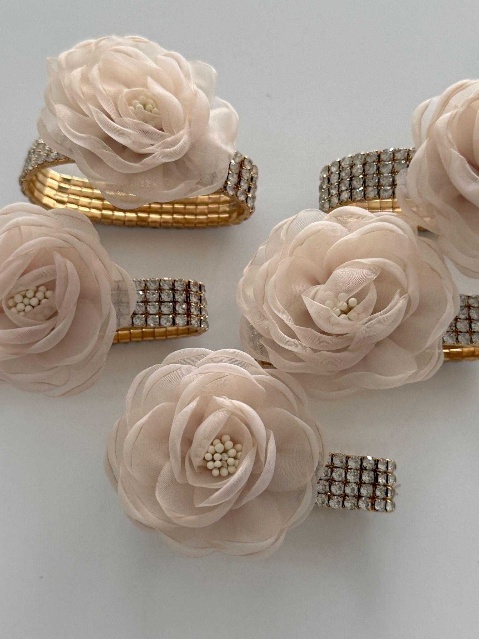 Luxury Ivory Floral Wrist Corsage Bracelet