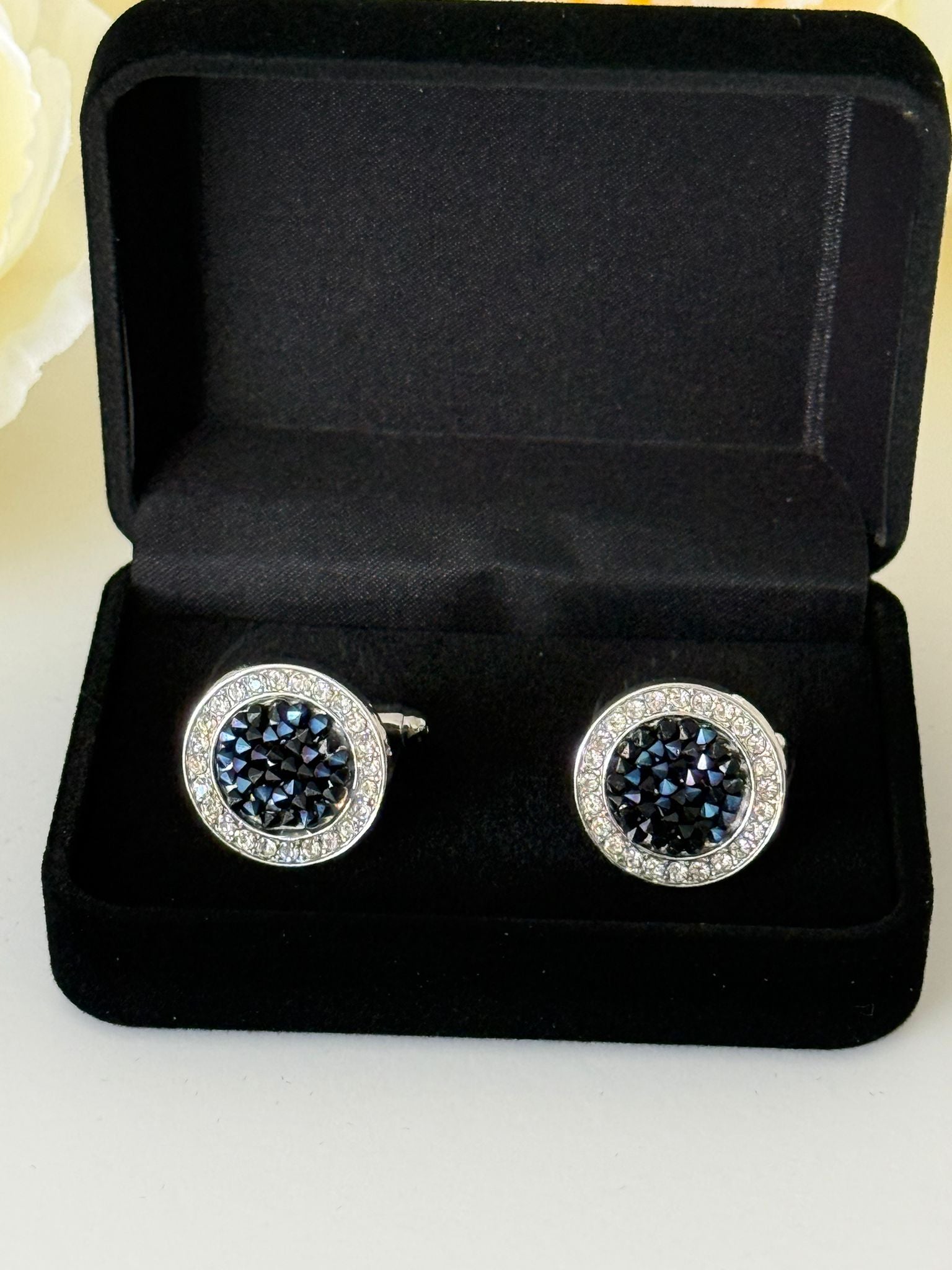 Luxury Navy Blue Stone Cufflinks