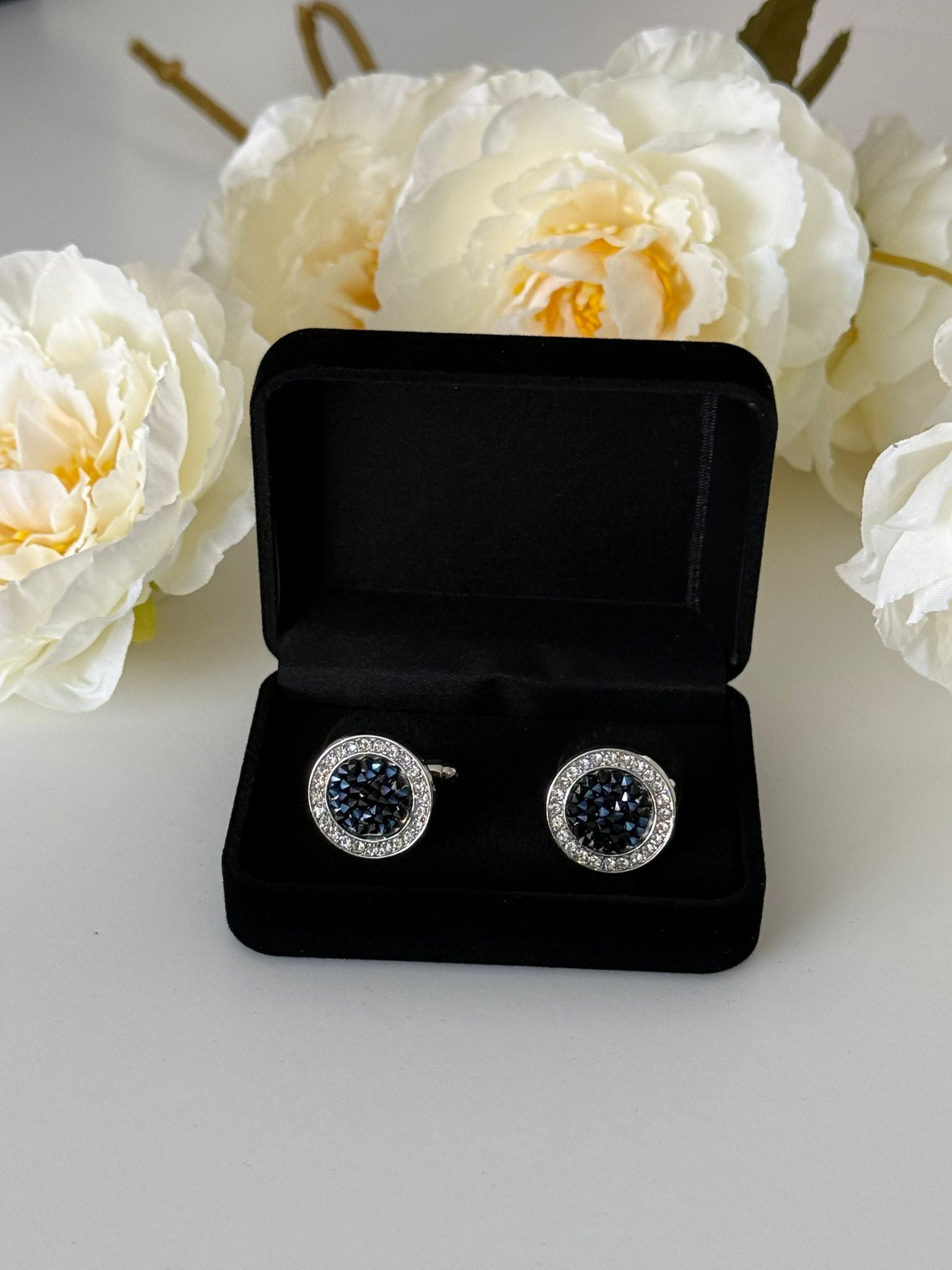 Luxury Navy Blue Stone Cufflinks