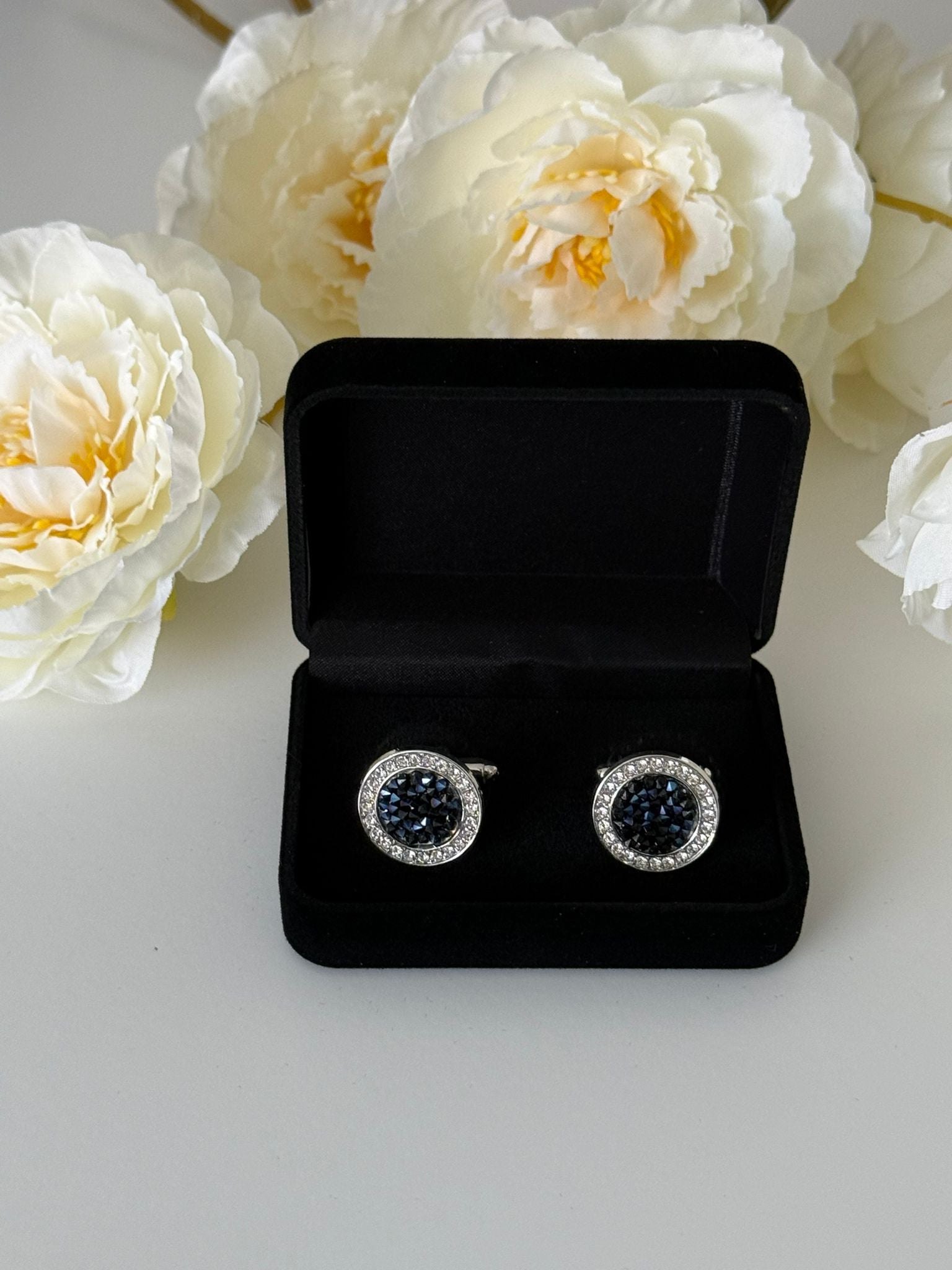 Luxury Navy Blue Stone Cufflinks