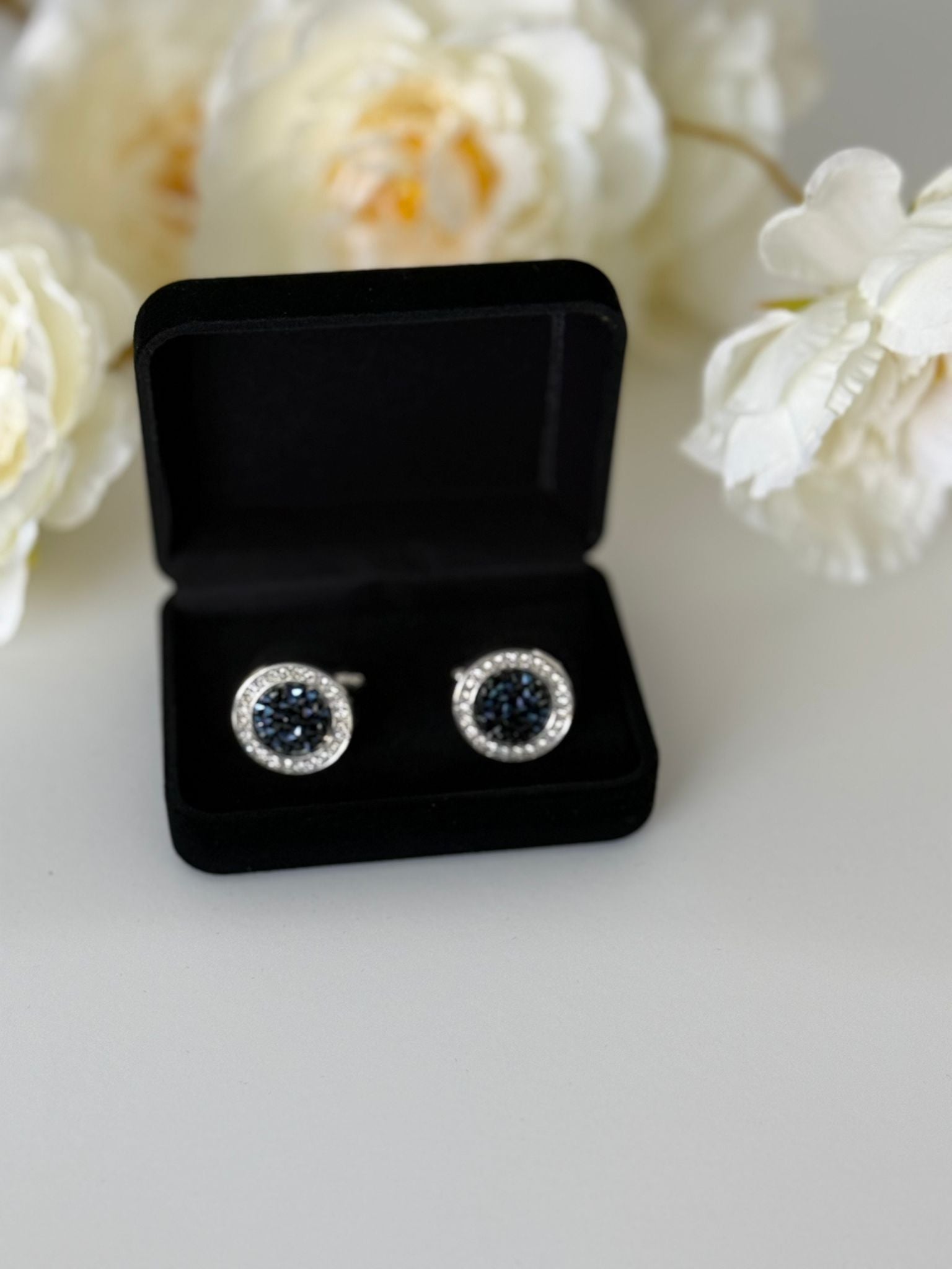 Luxury Navy Blue Stone Cufflinks