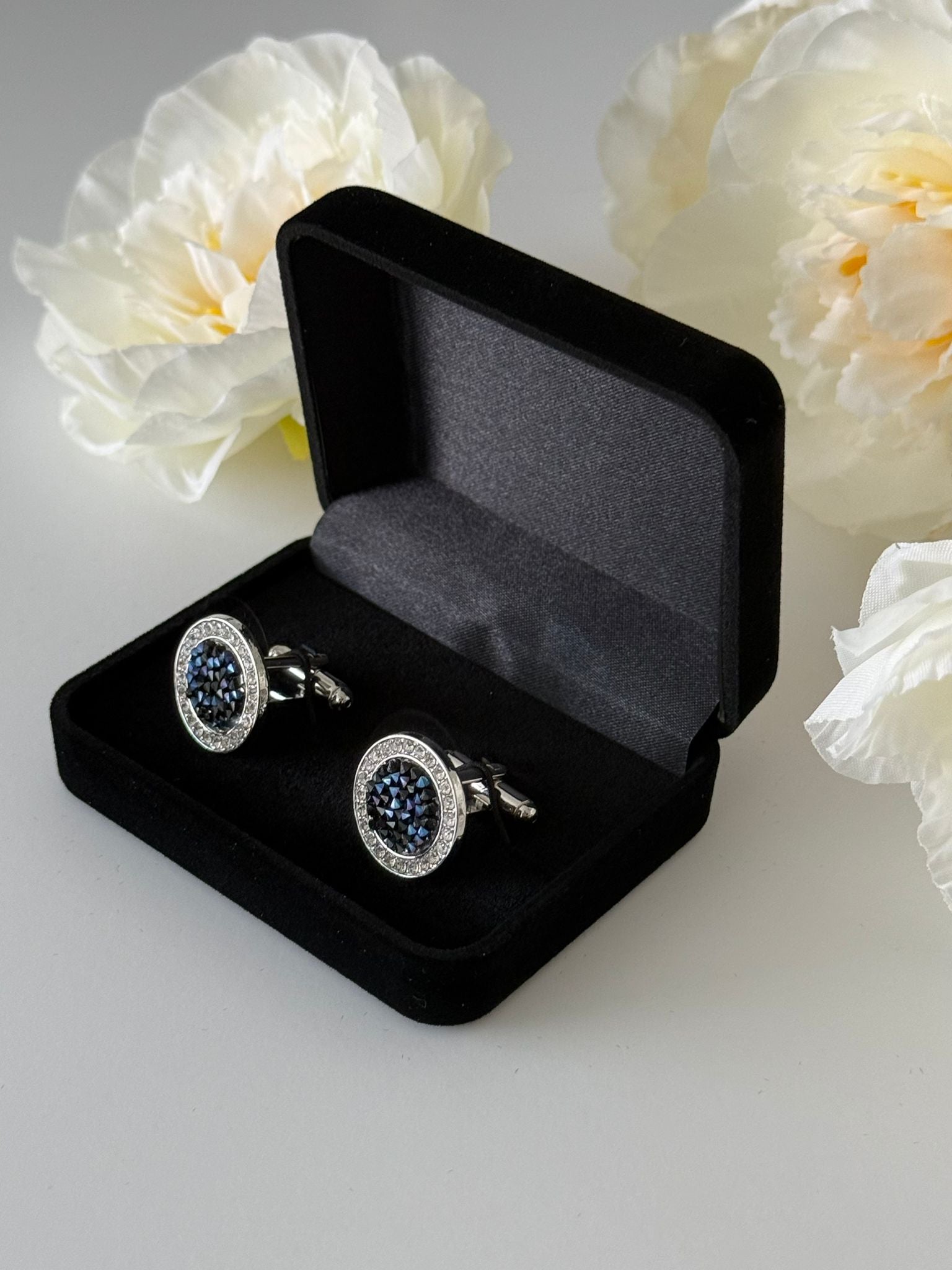 Luxury Navy Blue Stone Cufflinks