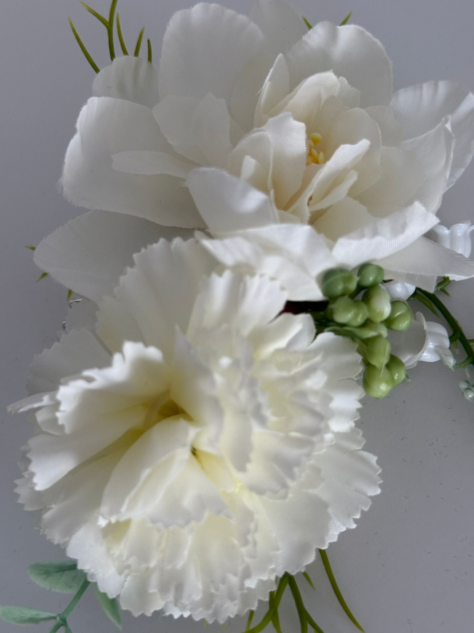 White Floral Bridal Hair Comb
