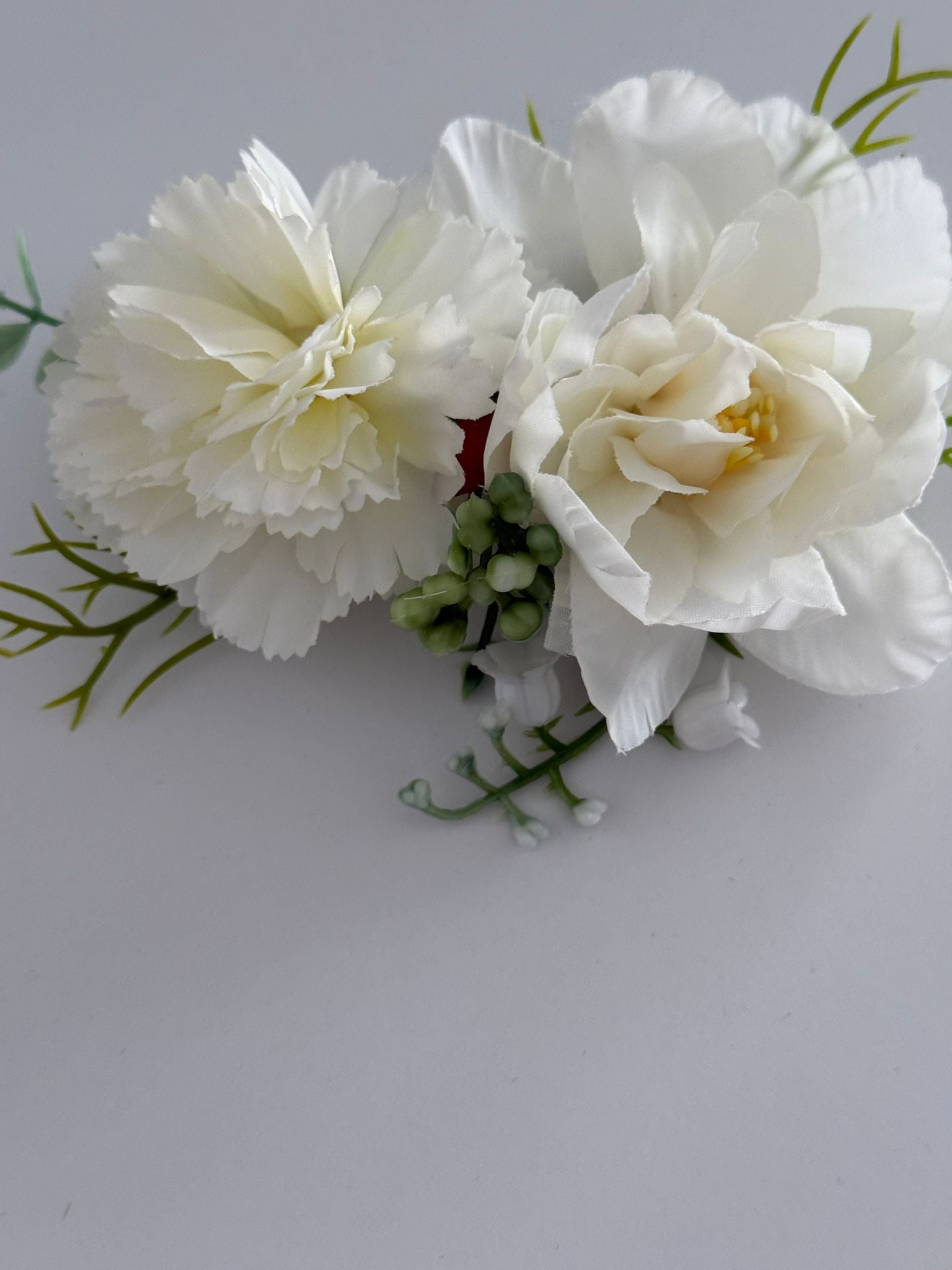 White Floral Bridal Hair Comb