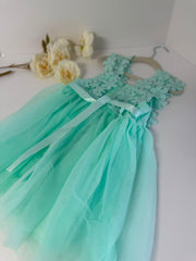 Mint Green Lace Flower Girl Dress