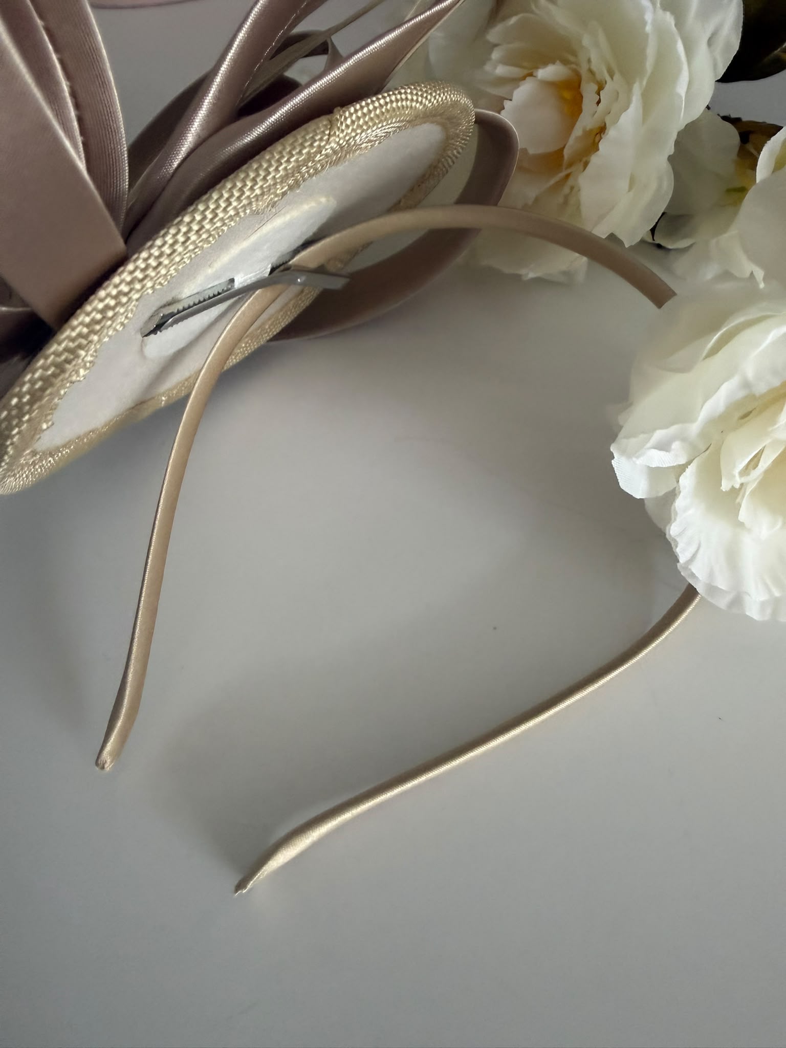 Feather & Satin Bow Wedding Headpiece