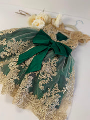 Emerald Green Flower Girl Dress for Girls 3–4 Years