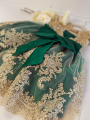 Emerald Green Flower Girl Dress for Girls 3–4 Years