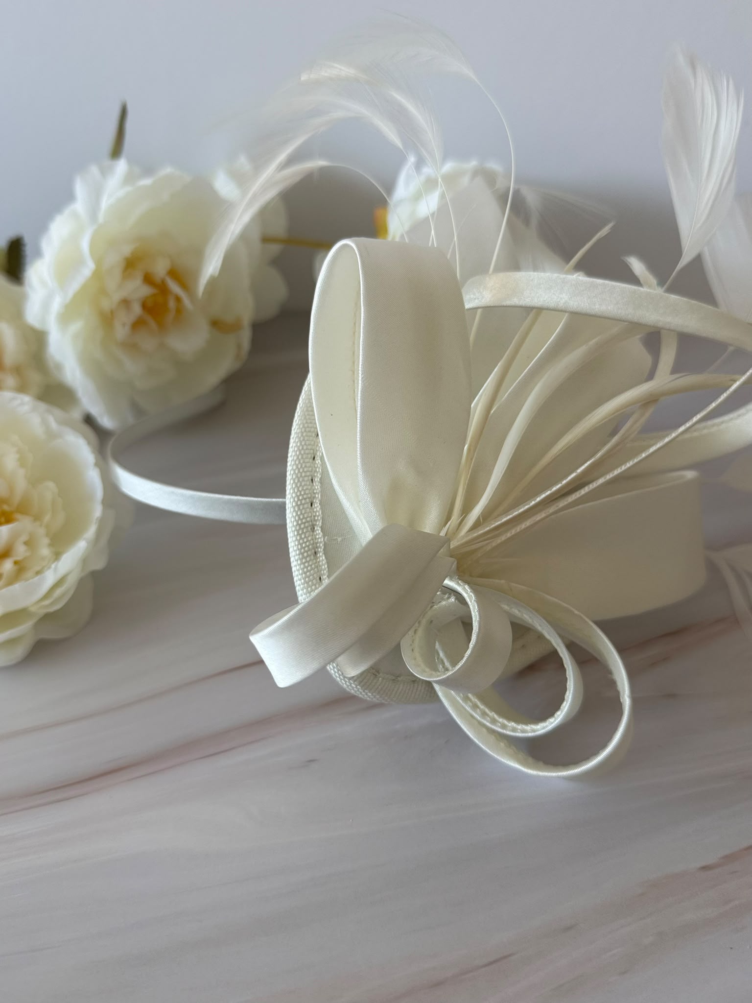 Elegant Ivory Fascinator Hat